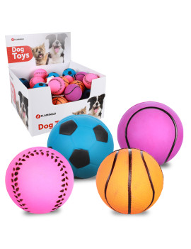 Flamingo Sports Ball Neon Спортивний м'яч неон для собак, 6 см