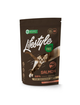 Nature's Protection Lifestyle Grain Free Salmon Kitten сухий корм для кошенят з лососем 