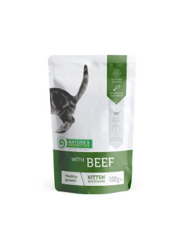 Nature's Protection Kitten Healthy Growth with Beef вологий корм з яловичиною для кошенят 100 гр