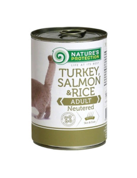 Nature's Protection Neutered Turkey, Salmon & Rice для котів з індичкою, лососем та рисом 400 гр