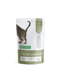 Nature's Protection Weight control with Chicken and Salmon вологий корм з куркою і лососем для котів 100 гр