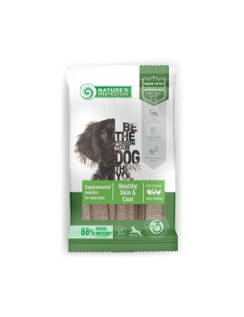 Nature's Protection Healthy Skin & Coat ласощі для собак з м'ясом птиці 160 г