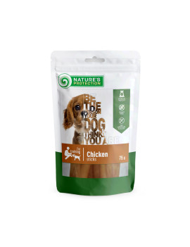 Nature's Protection snack for dogs chicken sticks  Ласощі для собак, стики з курки 75 г