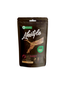 Nature's Protection Lifestyle Snack For Cats Soft Rabbit Strips  Ласощі для котів, м'які смужки з кролика 75 г
