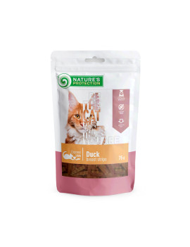 Nature's Protection Lifestyle Snacks For Cats Duck Breast Strips  Ласощі для котів смужки з качиної грудки 75 г