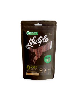 Nature's Protection Lifestyle Snack For Dogs Duck Sticks  Ласощі для собак, сушена качка, смужки 75 г
