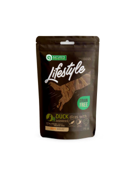 Nature's Protection Lifestyle snack for dogs soft duck dices with seaweed  Ласощі для собак, скибочки качки з морською капустою 75 г