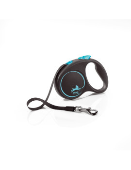 Рулетка Flexi Black Design для собак, стрічка, розмір S, 5 м