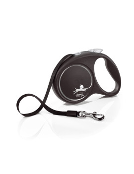 Рулетка Flexi Black Design для собак, стрічка, розмір L, 5 м