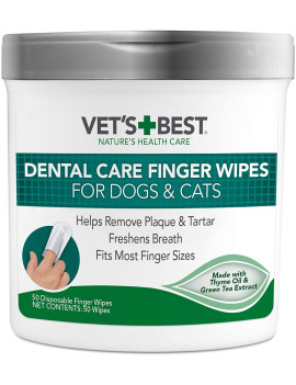 Vet's Best Clean Teeth Wipes серветки для догляду за ротовою порожниною собак та котів 50 шт