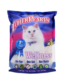 Litter Pearls Wellness ЛІТТЕР ПЕРЛС ВЕЛЛНЕС кварцовий силікагелевий наповнювач для туалетів котів, 3,4 л