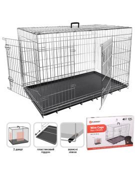 Flamingo Wire Cage Keo Silver ФЛАМІНГО КЕО СІЛЬВЕР КЛІТКА 2-х дверна для собак