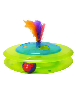 Petstages Sights & Sounds Birdie Chase Іграшка для котів Петстейджес Музичний Трек з м'ячиком та пташкою