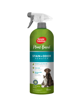 SIMPLE SOLUTION Plant-Based Stain and Odor Remover Рідкий засіб, на рослинній основі,  для нейтралізації запахів та стійких плям від життєдіяльності домашніх тварин 945 мл