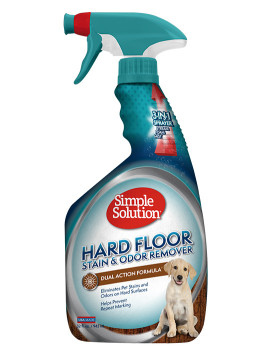SIMPLE SOLUTION Hardfloors Stain and Odor Remover - засіб для нейтралізації запахів і видалення стійких плям з твердих поверхонь, 945 мл