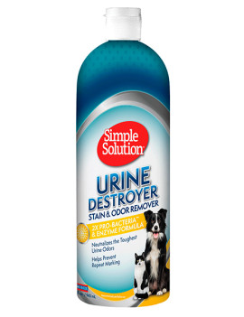 SIMPLE SOLUTION Urine Destroyer Stain and Odor Remover - засіб для видалення стійких плям і нейтралізації сильного запаху сечі, 945 мл