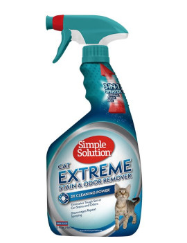 SIMPLE SOLUTION Extreme Cat Stain and Odor Remover - рідкий засіб для нейтралізації запахів і видалення стійких плям котів, 945 мл