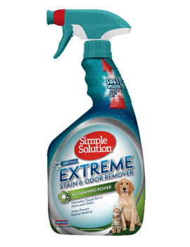 SIMPLE SOLUTION Stain & Odor Remover Spring Breeze Scent - засіб для нейтралізації запахів і видалення плям, з про-бактеріями й ензимами, 945 мл