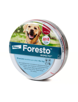 Elanco (Bayer) Foresto - нашийник (70 см) для захисту cобак від бліх, волосоїдів, іксодових кліщів