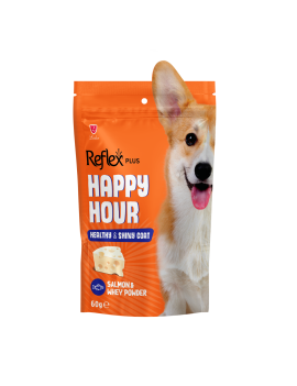 Reflex Happy Hour ласощі для собак з лососем, здорова та блискуча шерсть 60г