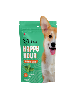 Reflex Happy Hour ласощі для собак з ягням та м’ятою, дентал 60г