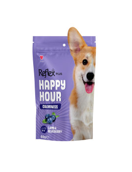 Reflex Happy Hour ласощі для собак з ягням та чорницею, заспокійливі 60г