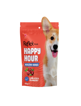 Reflex Happy Hour ласощі для собак з ягням, яйцями та журавлиною, здорові кістки 60г