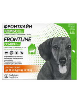 Frontline Combo Протипаразитарні краплі від бліх і кліщів для собак, 3 піпетки