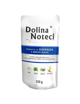 Пауч Dolina Noteci Premium для собак з тріскою та броколі