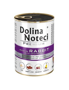 Корм консервований Dolina Noteci Premium для собак з кроликом та журавлиною