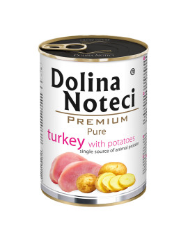 Консерва Dolina Noteci Premium Pure для собак алергіків з індичкою та картоплею