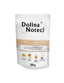 Пауч Dolina Noteci Premium для собак маленьких порід з гусем,картоплею та яблуком, 100 г