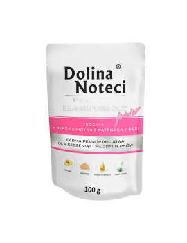 Пауч Dolina Noteci Premium для цуценят,юніорів собак маленьких порід з серцем індички та гусячою печінкою, 100 гр