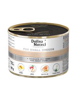 Корм консервований Dolina Noteci Premium для собак маленьких порід з гусем,картоплею та яблуком 185 гр