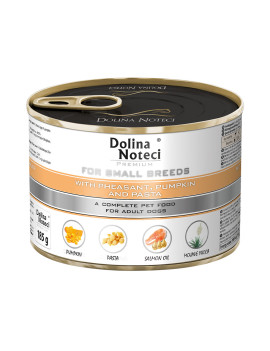 Корм консервований Dolina Noteci Premium для собак маленьких порід з фазаном, гарбузом та локшиною 185 гр
