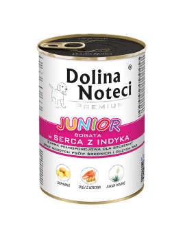 Корм консервований Dolina Noteci Premium для цуценят з індичим серцем 400 гр