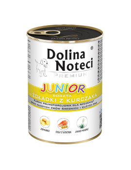 Корм консервований Dolina Noteci Premium для цуценят з курячими шлунками 400 гр