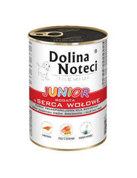 Корм консервований Dolina Noteci Premium для цуценят з яловичим серцем 400 гр