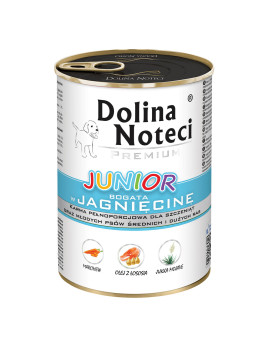 Корм консервований Dolina Noteci Premium для цуценят з ягнятиною 400 гр