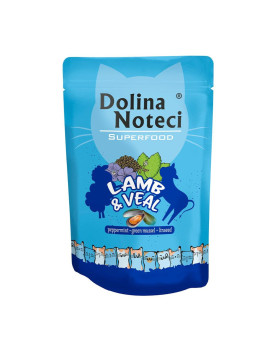 Dolina Noteci Superfood вологий корм з ягням та телятиною для котів 85 гр