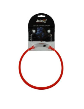 AnimAll нашийник LED що світиться, червоний (з підзарядкою USB)