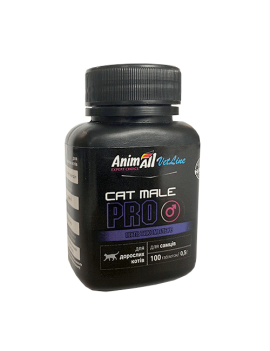 AnimAll VetLine CAT MALE PRO мультивітамінний комплекс для дорослих котів (самців) 100 таб