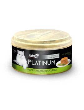 AnimAll Platinum ніжний паштет із кролика для котів