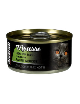 AnimAll Rabbit Mousse ніжний мус із кролика для котів