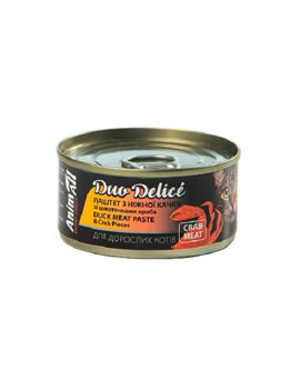 AnimAll Duo Delice паштет для котів з качки зі шматочками краба