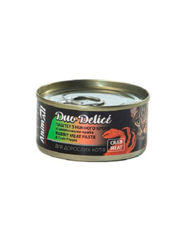 AnimAll Duo Delice паштет для котів із кролика зі шматочками краба