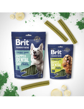 Ласощі для cобак середніх порід Brit Premium Dental Snacks з колагеном і спіруліною