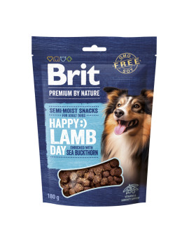 Ласощі для cобак Brit Premium Semi-moist Snacks Lamb with Sea Buckthorn напіввологі з ягням і обліпихою 180 гр