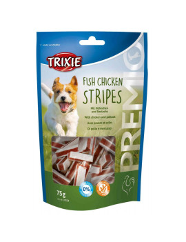Ласощі Trixie Premio Fish Chicken Stripes для собак палички з куркою та лососем 75 гр
