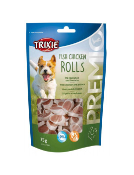 Ласощі Trixie Premio Fish Chicken Rolls для собак роли з куркою та лососем 75 гр